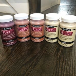 5 pieces of brand new suede- lightly textured acrylic